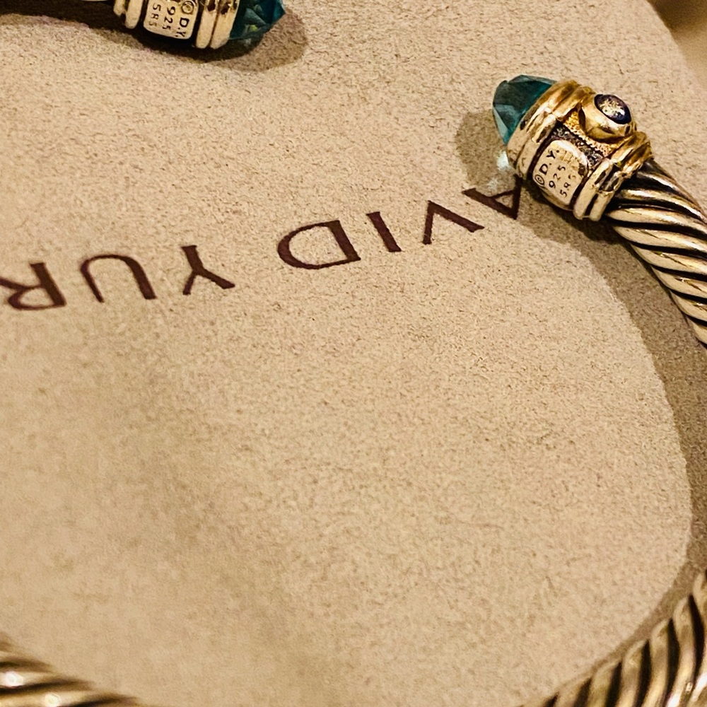 David Yurman Renaissance blue topaz bracelet - Picture 2 of 4